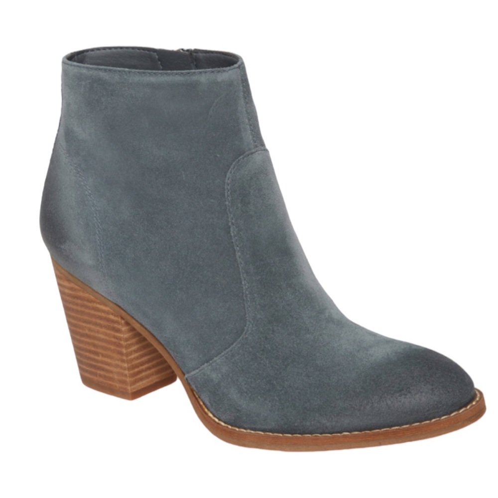 Sam Edelman Smokey Blue Suede Booties Ankle Boots